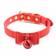 Naughty Toys Kitty Collar with Bell Red