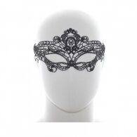 Black Venician Eye Mask with Satin Tie