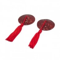 Naughty Toys Red Burlesque Round Nipple Pasties