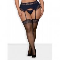 Obsessive Plus Size Drimera Stockings Blue