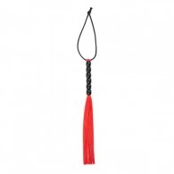 Κόκκινο Μίνι παιχνιδιάρικο μαστίγιο σιλικόνης με χάνδρινη λαβή 2