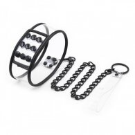 Transparent Collar and Leash 42x5.5cm