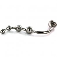 Δίπλευρο ατσάλινο πρωκτικό και κολπικό ντίλντο 19εκ