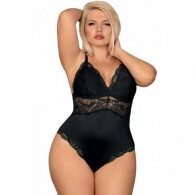 Obsessive Plus Size Sensual Lacy Black Teddy