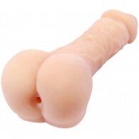Ομοίωμα πέους με οπή πρωκτού Real Body 21.5 εκ