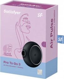 Satisfyer Pro to Go 3 Double Air Pulse Vibrator Black