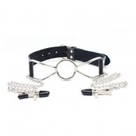 Naughty Toys Φίμωτρο τύπου Αράχνη Ø 3.2 εκ και Σφικτήρες Θηλών