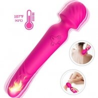 Rechargeable silicone Wand Massager with Heating Function