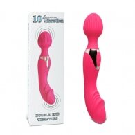 10-Speed Double Ended silicone Wand Massager Red