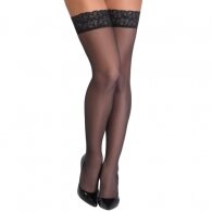 Cottelli Classy Elegant Hold-up stockings with 6 cm