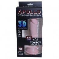 TOYBOY APOLLO ντιλντο με βεντούζα κ όρχεις TPE dual Layer 19 cm
