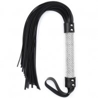 Tails Flogger whip with Rhinestoned Handle 50 cm