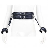 NAUGHTY TOYS leather body corset wrist cuffs restraints 2pcs set