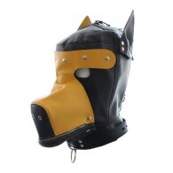 Bad puppy mask hood with zipper Black-Beige