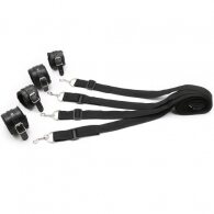 NAUGHTY TOYS PVC Bed bondage wrist and ankles Restraints