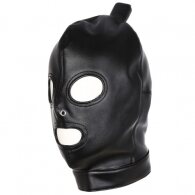 Bondage role play leather Ponytail Hood