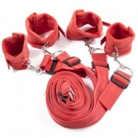 Red Bed Bondage Restraints System