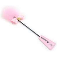 Two-in-one Feather tickler and spanking Crop Pink