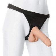 NAUGHTY TOYS Strap-on with cock & balls dildo 14 cm