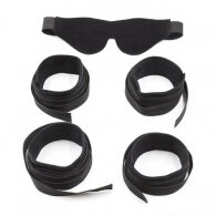 Restraint 3 Pieces Set Blindfold, Anklecuffs and Wristcuffs