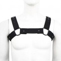 Black neopren male harness muscle protector