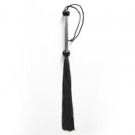NAUGHTY TOYS Black fetish silicone flogger whip 45 cm