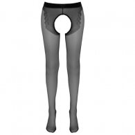 Τολμηρό μαύρο καλσόν με ανοιχτό καβάλο