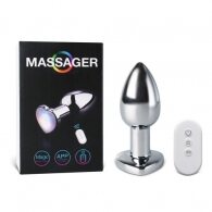 10-Speed Metal Vibrating Anal Plug with APP Control and Light-up
