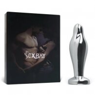 9-Speed Electroplated Silver Vibrating Anal Plug with App Contro