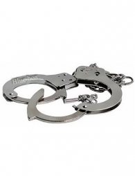 Ασημένια χειροπέδα τύπου αστυνομική με αλυσίδα