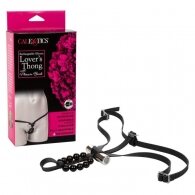 Calexotics Vibrating Lover's Thong with Stroker Beads Black
