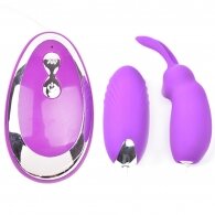 Purple Color Silicone 20 Speeds Vibrating Rabbit and Egg