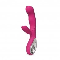 10-Speed Rose Red Rechargeable Silicone Vibrator