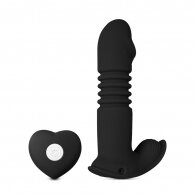 Remote Control Black Color 12-Speed Thrusting Wearable Vibrator