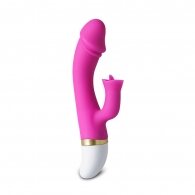 12-Speed Pink Color Rechargeable Silicone Penis Vibrator