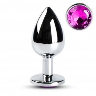 Purple Large Metallic Anal Plug