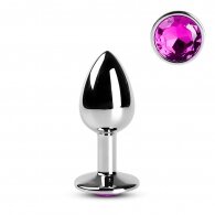 Purple Small Metallic Anal Plug