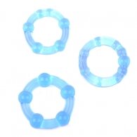Clear Blue Triple Cockring Kit