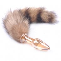 Large Glass Anal Plug with Tail
