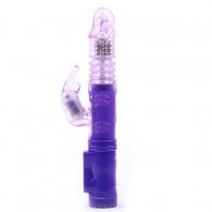 Purple Color Thrusting Rabbit Pearls Vibrator