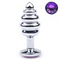 LONGER Purple Metallic Butt Plug