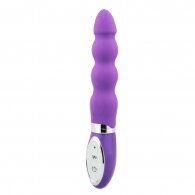 10-Mode Silicone Purple Beaded Waterproof Vibrator