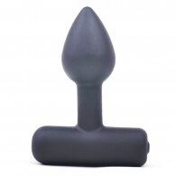 Waterproof Black Silicone Vibrating Anal Plug I