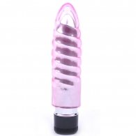 Pink Color Classic Vibrator with TPE Sleeve 14.2 CM