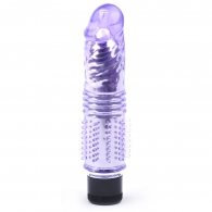 Purple Penis Vibrator with TPE Sleeve 16 CM