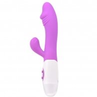 Purple Color Silicone Penis G-Spot Vibrator ( Dual Motors )