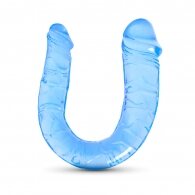 Clear Blue Double Ended Realistic Dildo 30 cm