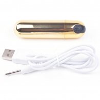 10 Speeds Golden Color USB Recharging Vibrating Bullet