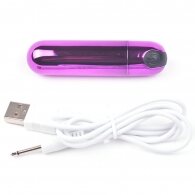 10 Speeds Purple Color USB Recharging Vibrating Bullet