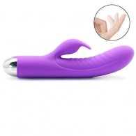 20-Speed Purple Color Silicone Rabbit Vibrator with Finger Picki